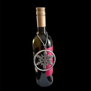 Vintage/New Beautiful Metal Christmas Snowflake Ornament. Bottle not included